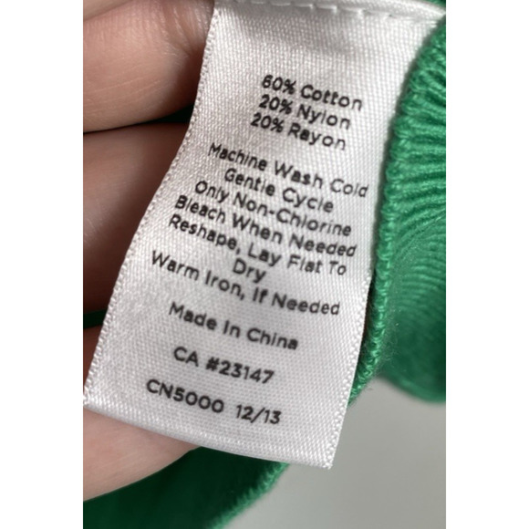 Talbots Sweater Large Fish Pattern Soft Knit Green Blue Coastal Preppy Novelty - Picture 6 of 9